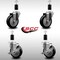 Service Caster 3'' SS Black Poly Wheel Swivel 1-3/8'' Expanding Stem Caster Set 2 Brakes, 4PK SCC-SSEX20S314-PPUB-BLK-2-TLB-2-138 - alternate 2